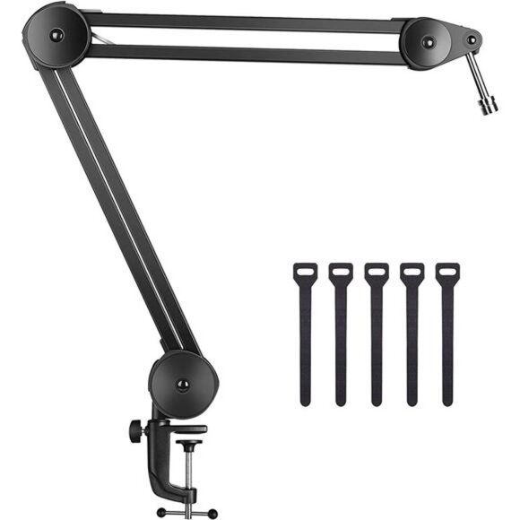 Microphone Arm Stand Adjustable Suspension Boom Scissor Arm Stand Heavy Duty Mic - Picture 1 of 7